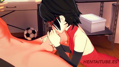 Boruto Naruto manga porn 3-dimensional - Sarada hand job & oral job to Naruto and jism in her throat - hentai firm bang-out
