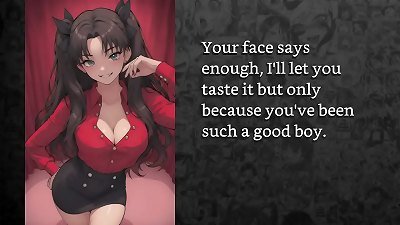 [FayGrey] [Rin Tohsaka turns you into her submissive girlfriend and teaches you how to handle cocks] (Femdom Joi Cei innocence Sissification Crossdressing abasement Degradation anal Oral Photography)