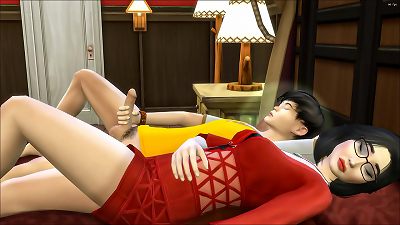 son-in-law glistens Sleeping chinese mother | chinese mother Shares The Same bed With Her son-in-law In The hostel culos | asian movie fucky-fucky vignette | japanese Sleeping mummy [En Sub]