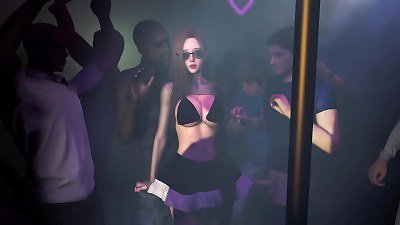 nailed molten vulva at the club l group fuck-fest 3 dimensional animation hentai