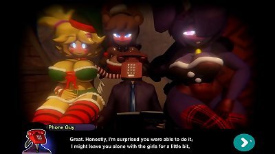 Fap Nights At Frenni's Night Club [ extreme manga porn Game PornPlay ] Ep.17 FNAF nymphs are so magnificent in Santa sundress garb